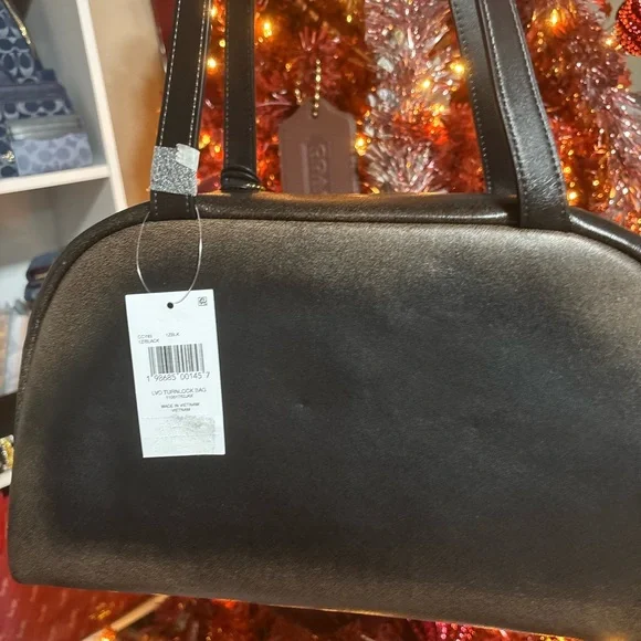 Coach Loved leather twin turnlock Brown and Black Women's Bag shoulder - Picture 10 of 11